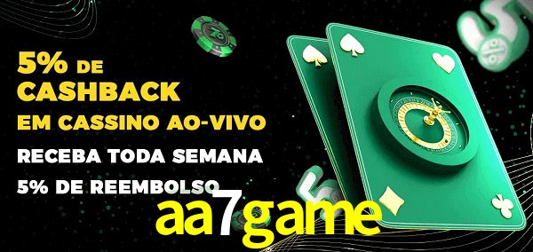 Promoções do cassino ao Vivo aa7game